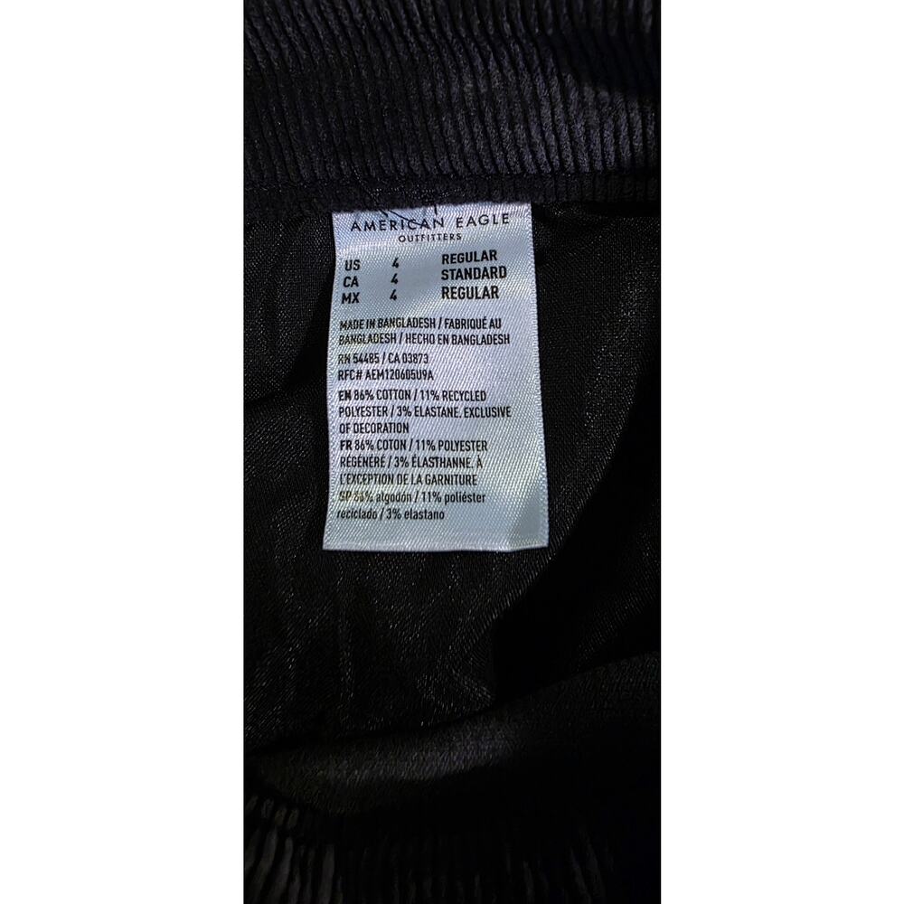 American Eagle Corduroy Pants Women 4/27W Charcoal High Rise Jegging NWT - Picture 5 of 6